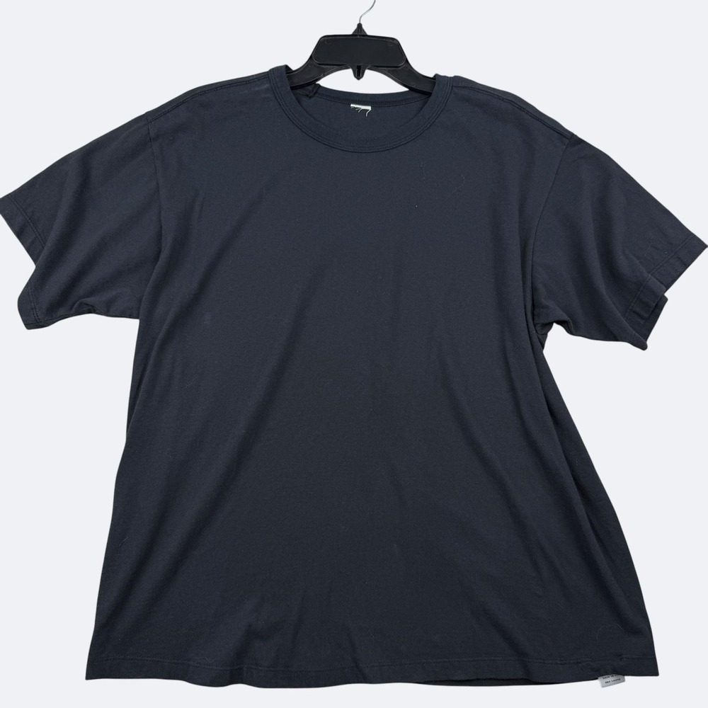 Buck Mason Shirt Mens M Black Solid 100% Cotton Crewneck Made USA Basic Tee FLAW
